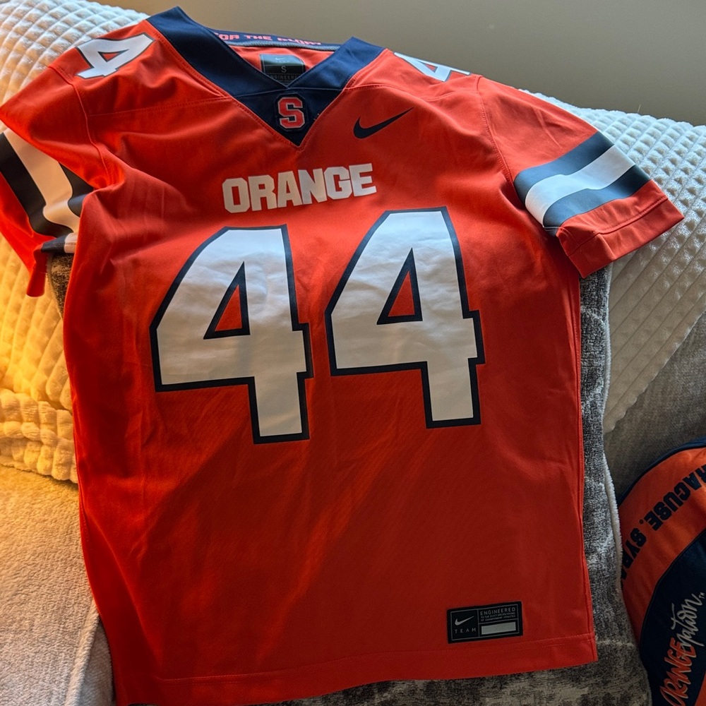 Nike Orange and Blue Football Jersey
